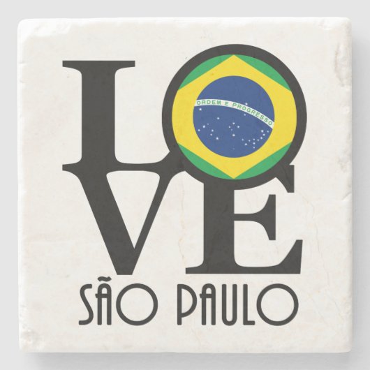 LIEBE Sao Paulo Steinuntersetzer (Vorderseite)