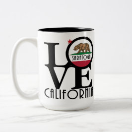 LIEBE Saratoga Kalifornien 15oz Zweifarbige Tasse
