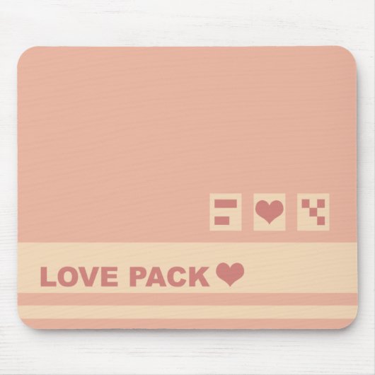 Liebe-Satz-Kasten Mousepad (Vorne)