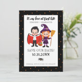 Liebe Save the Date am ersten Bite Halloween (Stehend Vorderseite)