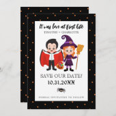 Liebe Save the Date am ersten Bite Halloween (Vorne/Hinten)