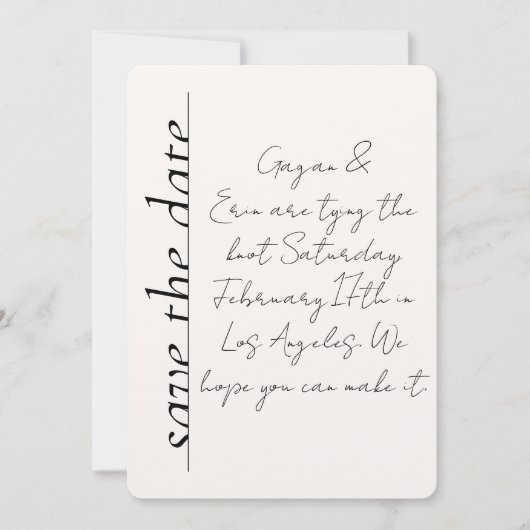 Liebe Save the Date Einladung (Vorderseite)