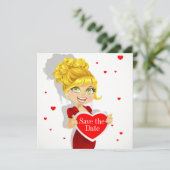 Liebe Save the Date Einladung (Stehend Vorderseite)