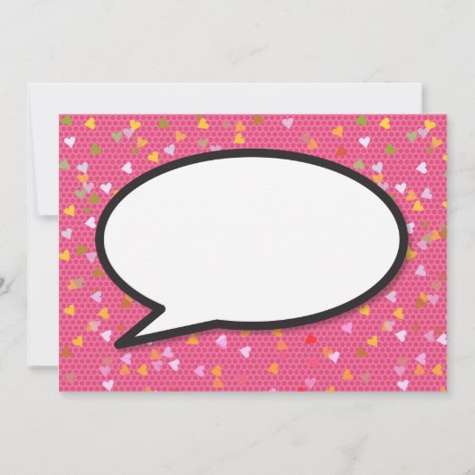 LIEBE Save the Date Fun Retro Comic Pop Art (Rückseite)