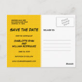 LIEBE Save the Date Fun Retro Comic Pop Art Postkarte (Rückseite)