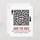 Liebe Save the Date Postkarte (Vorne/Hinten)