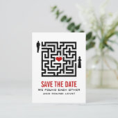 Liebe Save the Date Postkarte (Stehend Vorderseite)