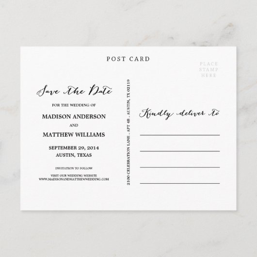 Liebe | Save the Date Postkarte (Rückseite)