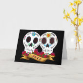 Liebe-Schädel-Karte Karte (Gelbe Blume)