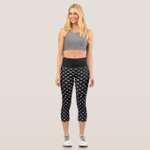 Liebe, Schädel und Knochen Capri Leggings (Vorderseite)