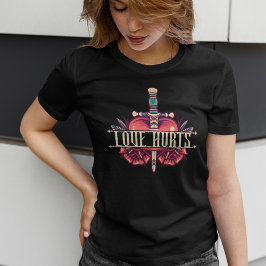 Liebe schadet Herz und Dagger T-Shirt