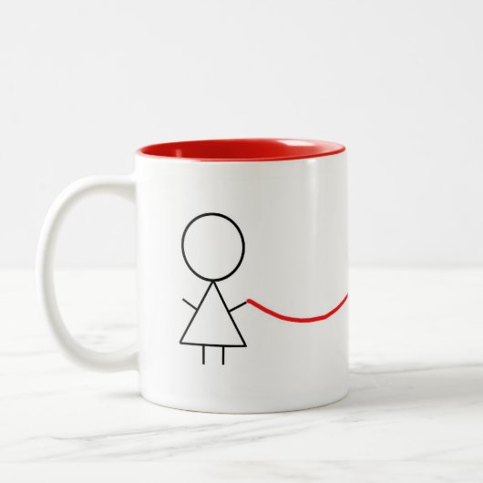 Liebe-Schale Zweifarbige Tasse (Links)