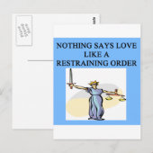 Liebe Scheidungswitz Postkarte (Vorne/Hinten)