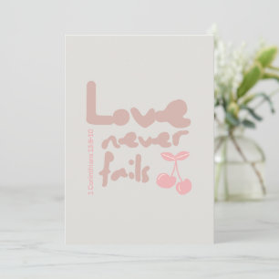 Liebe scheitert nie Christliche Postkarte Jubiläum