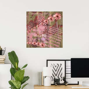 Liebe scheitert nie ConeFlower Collage Poster