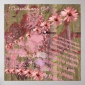 Liebe scheitert nie ConeFlower Collage Poster (Vorne)