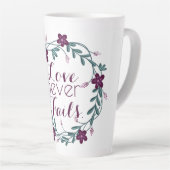 Liebe scheitert nie Latte-Mug Milchtasse (Rechte Ecke)
