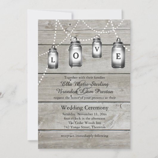 Liebe-Scheunen-Hochzeits-Einladung Einladung (Vorderseite)