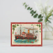 Liebe Schiff Valentine Postkarte (Stehend Vorderseite)