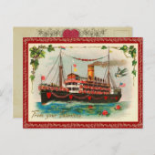 Liebe Schiff Valentine Postkarte (Vorne/Hinten)