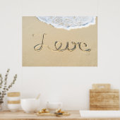 Liebe Schild auf dem Strand Sand (Küche)