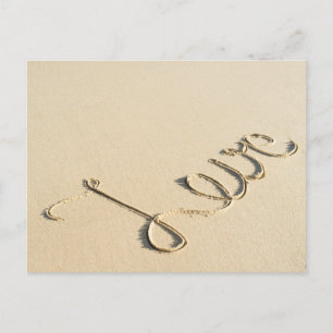 Liebe Schild auf dem Strand Sand Postkarte