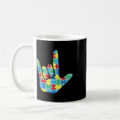 Liebe Schild Autismus Bewusstsein Kaffeetasse (Links)