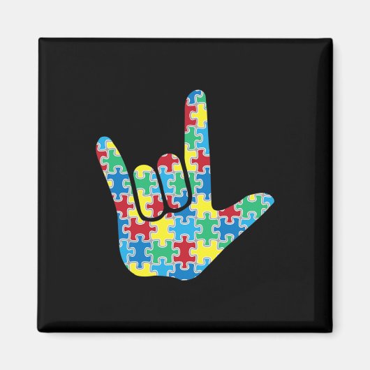 Liebe Schild Autismus Bewusstsein Magnet (Vorne)