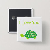 Liebe-Schildkröte Button (Vorne & Hinten)