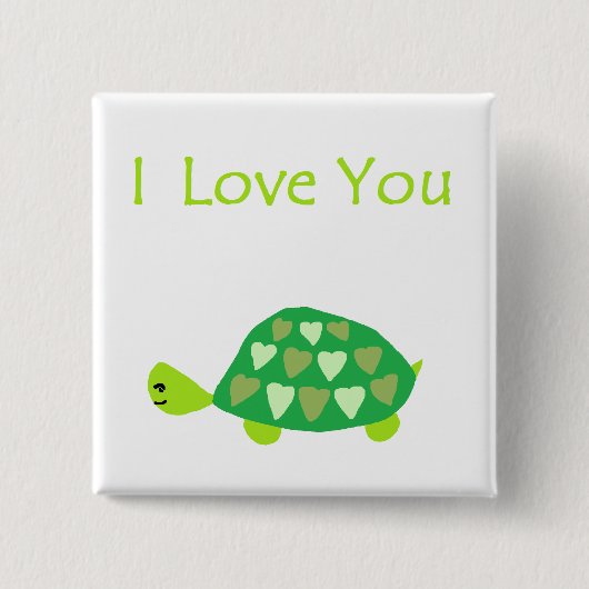 Liebe-Schildkröte Button (Vorderseite)