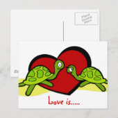 Liebe Schildkröten nach der Karte (Vorne/Hinten)