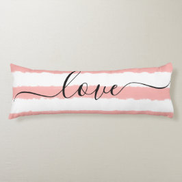 Liebe Schlaf Blau Weißer Streifen Wasserfarbe Seitenschläferkissen