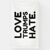 Liebe schlägt Hass Banner (Vertikal)