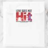 Liebe schlägt nicht runder aufkleber (Tasche)