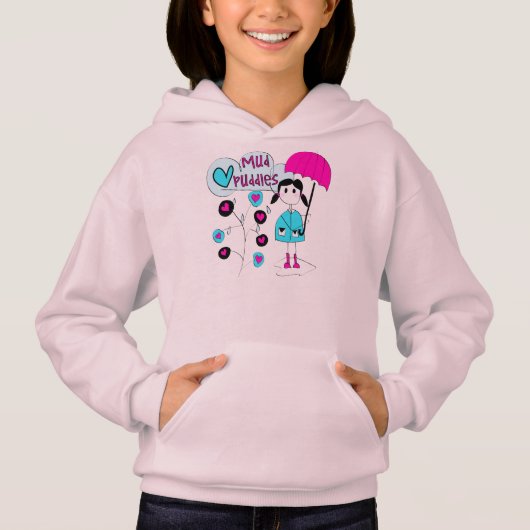 Liebe-Schlamm-Pfützen des Mädchen-I Hoodie (Vorderseite)