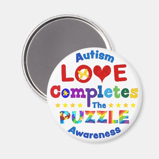 Liebe schließt das Puzzle ab Magnet (Vorderseite/Rückseite)