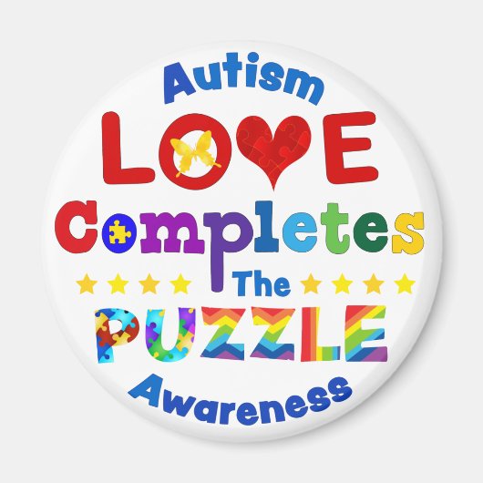 Liebe schließt das Puzzle ab Magnet (Vorne)