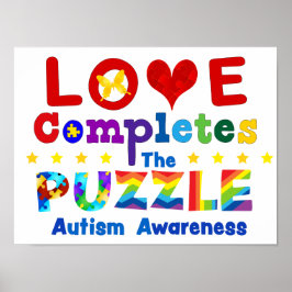 Liebe schließt das Puzzle ab Poster