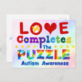 Liebe schließt das Puzzle ab Postkarte (Vorne/Hinten)