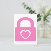 Liebe schloss sich ein. postkarte (Stehend Vorderseite)