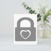 Liebe schloss sich ein. postkarte (Stehend Vorderseite)