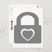 Liebe schloss sich ein. postkarte (Vorne/Hinten)