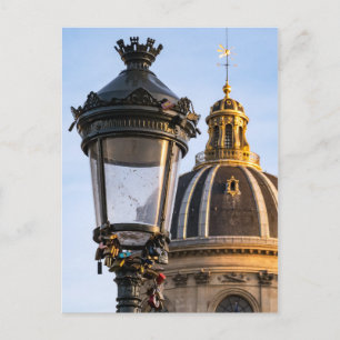 Liebe Schlösser auf der Pariser Kunstschmiede Postkarte