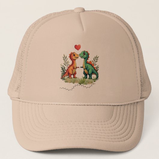 Liebe schlug Dinosaurier Truckerkappe (Vorderseite)