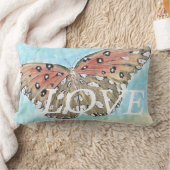 Liebe Schmetterling Blau Himmel Inspirationskissen Lendenkissen (Decke)