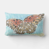 Liebe Schmetterling Blau Himmel Inspirationskissen Lendenkissen (Rückseite)
