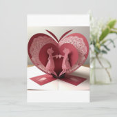 Liebe-Schmetterling-Einladung Einladung (Stehend Vorderseite)