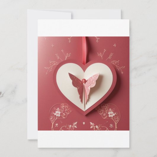 Liebe-Schmetterling-Einladung Einladung (Rückseite)