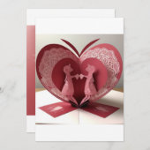 Liebe-Schmetterling-Einladung Einladung (Vorne/Hinten)