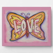 Liebe Schmetterlingsmalerei Fotoplatte (Vorderseite)